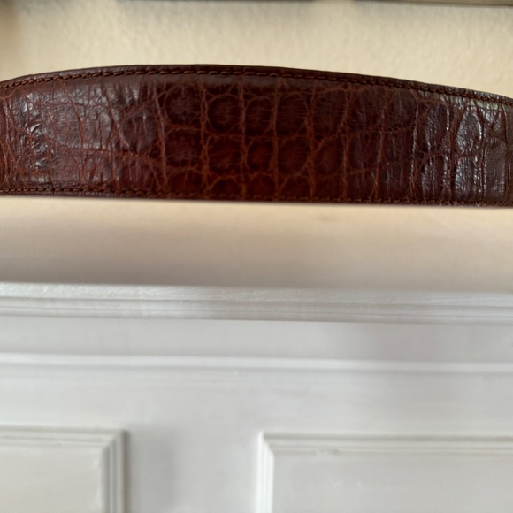 Polo by Ralph Lauren Genuine Brown‎ Alligator Belt Made In Italy Size 30 - Picture 7 of 10